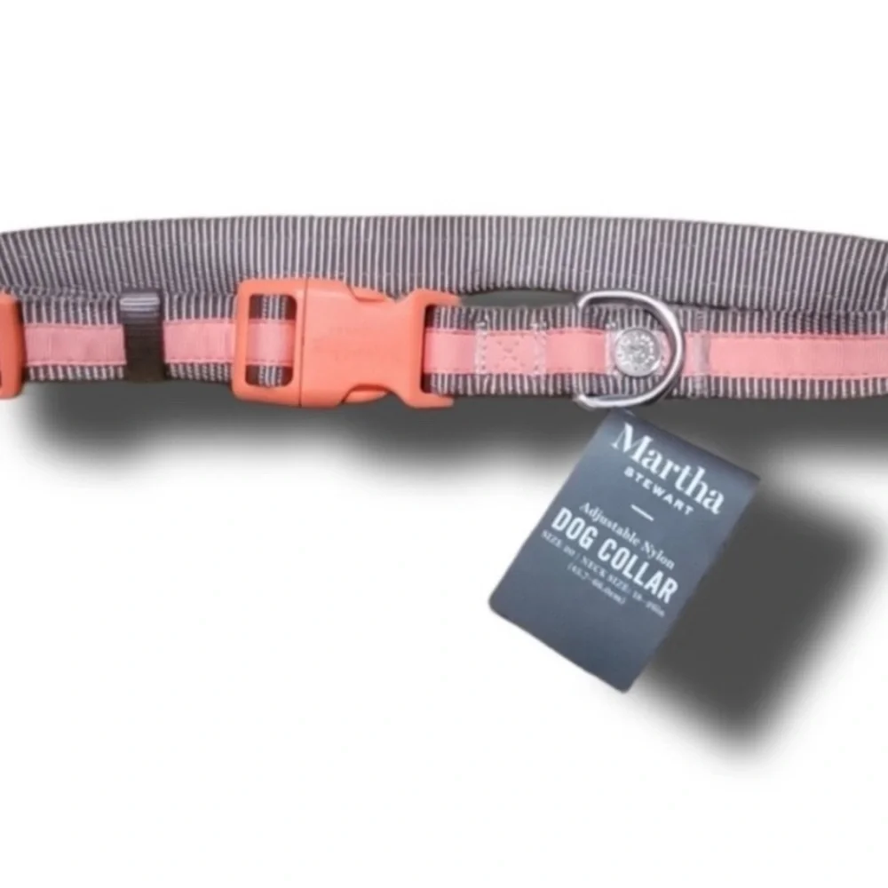 Martha Stewart NWT adjustable nylon dog collars in size 14 & 16